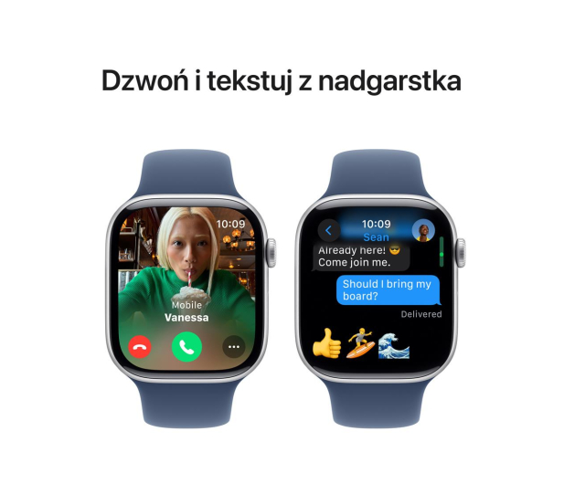 APPLE Watch 10 GPS + Cellular 46mm koperta z aluminium (srebrny) + pasek sportowy rozmiar S/M (denim) - 1278180 - zdjęcie 7